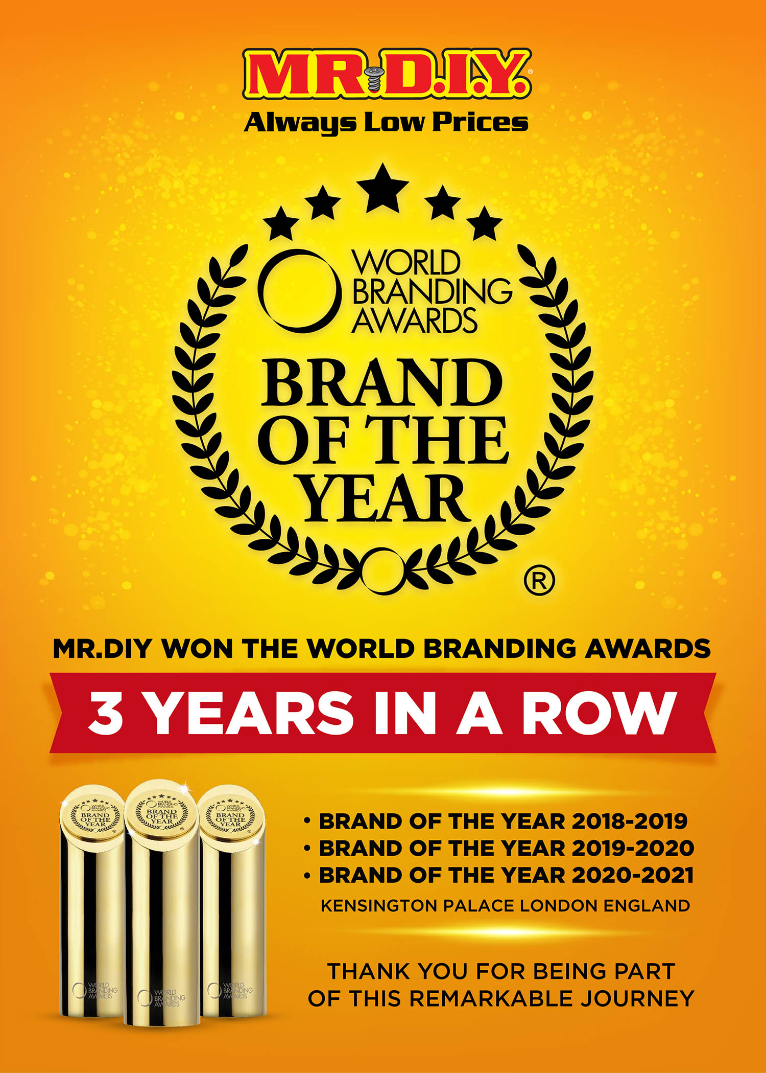 MR.DIY World Branding Award